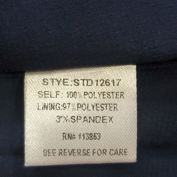 NAVY SUGARLIPS HALTER NECKLINE SHIFT DRESS SIZE MEDIUM - Picture 11 of 11